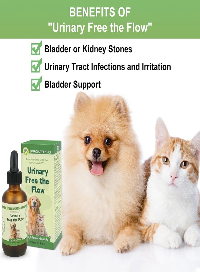provspro Dog & Cat Bladder Crystals Treatment or Stone, Bladder Kidney Stones Dissolver for Pet, Cat Dog Urinary Tract Supplements for Kidney and Bladder Stones, Urinary Free The Flow, 2 fl oz (59ml) - Image 2
